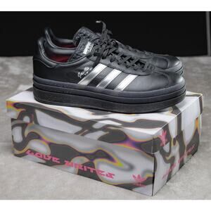 Adidas Gazelle Bold Black Silver Pride Platform Sneakers Womens Size 9.5 IH8063